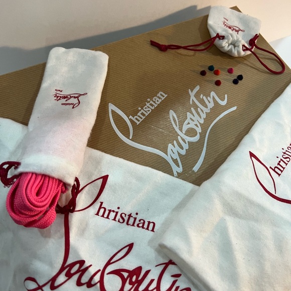 Christian Louboutin Louis Multi Color Streetwear High Top Sneakers Red bottoms - Picture 6 of 16